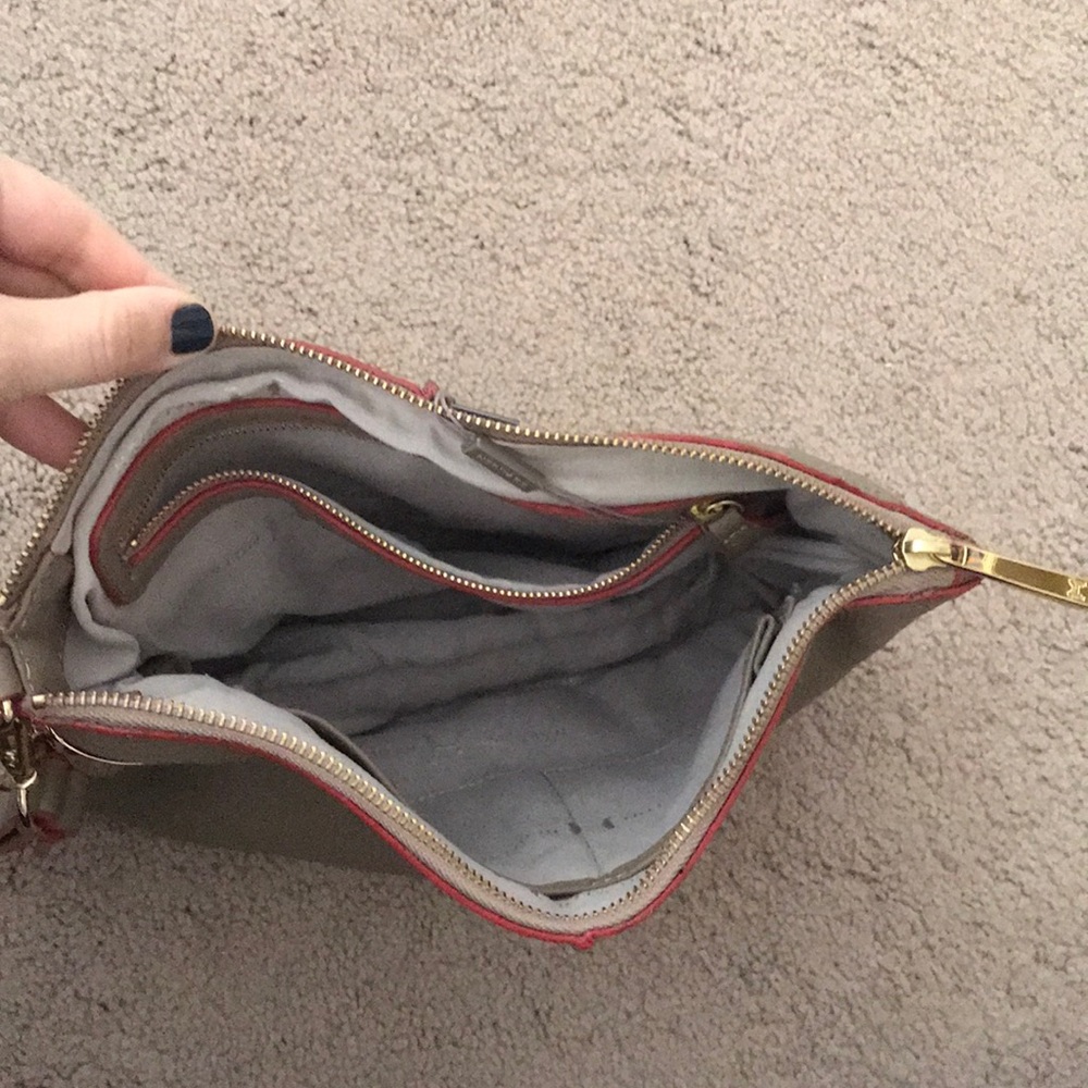 NWT Halston Heritage Large Dark Ash wristlet - Picture 2 of 4